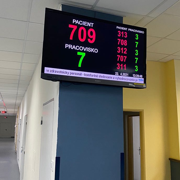 sonsat referencia vyvolávací systém v čakárni nemocnice
